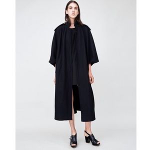 OAK NYC Black Column Cape Coat